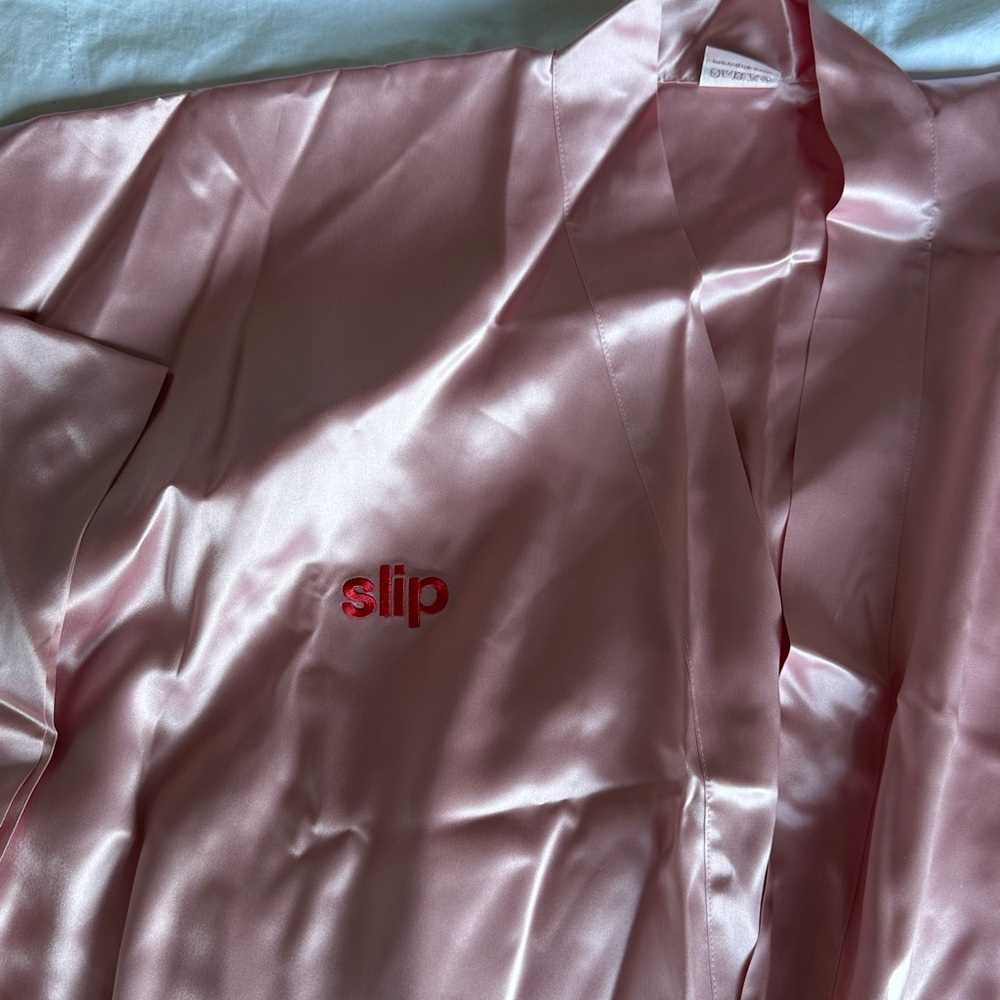Slip Blush Satin Robe - from a VIP Poosh Event